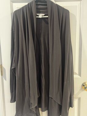 Athleta Purple/Grey Pranayama Drape Front Cardigan